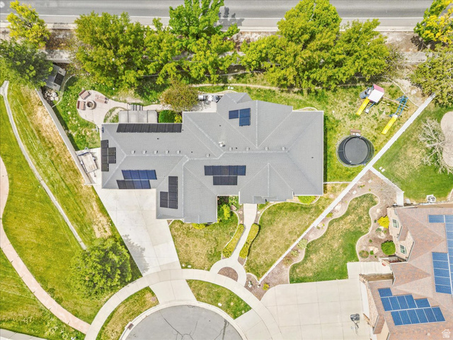 316 Azure Circle Draper, UT 84020 - Photo 47 of 48 Extensive roofline with multiple solar panel arrays