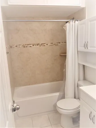 a bathroom with a toilet and a bathtub