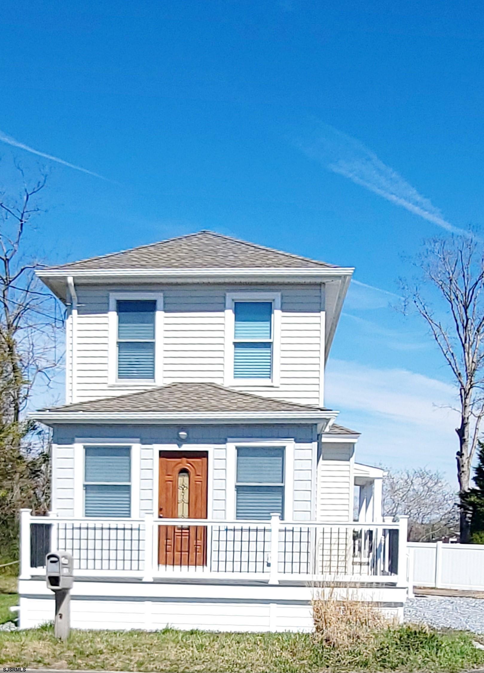 a front view of a house