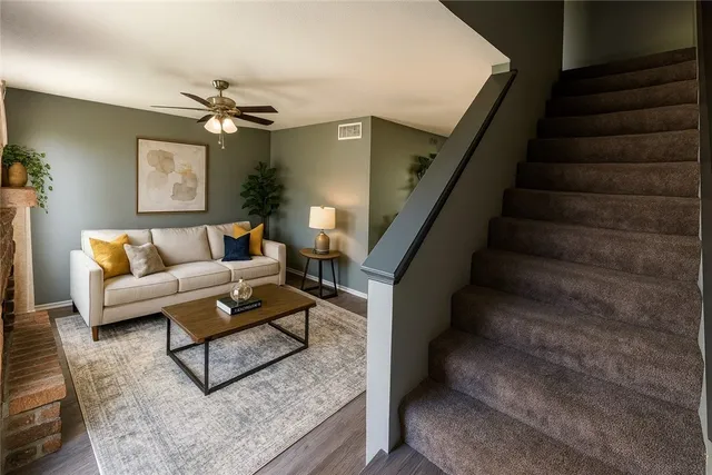 a kitchen with a sink and a refrigerator