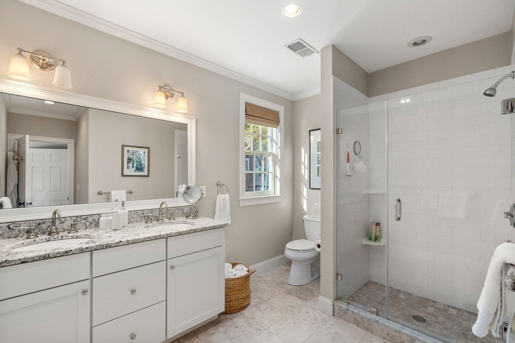 14 Hillcroft Road Boston, MA 02130 - Photo 20 of 34 a spacious bathroom with a granite countertop sink toilet and shower