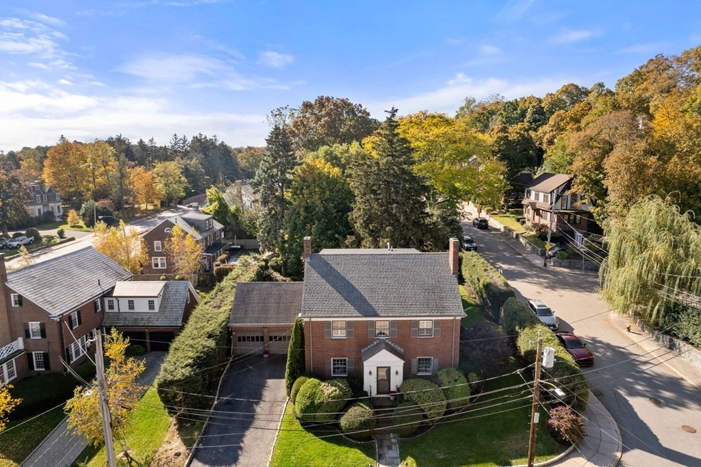 14 Hillcroft Road Boston, MA 02130 - Photo 30 of 34 an aerial view of a house with a yard basket ball court and outdoor seating