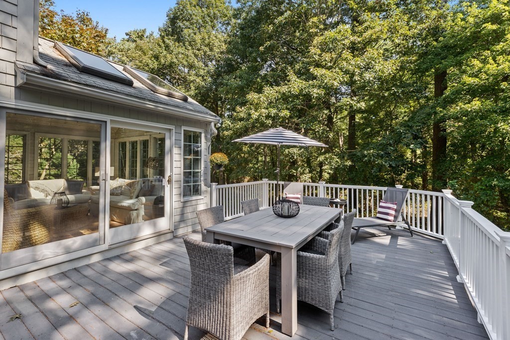6 Pheasant Run Hingham, MA 02043 - Photo 39 of 41 a view of a dinning table and chairs in the balcony
