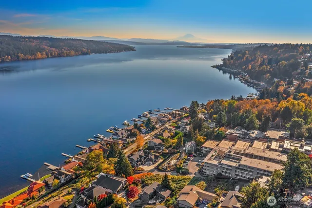 a view of city and mountain