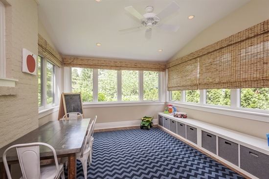 393 Sunset Road Winnetka, IL 60093 - Photo 7 of 15 a dining room with stainless steel appliances furniture a window and a kitchen view