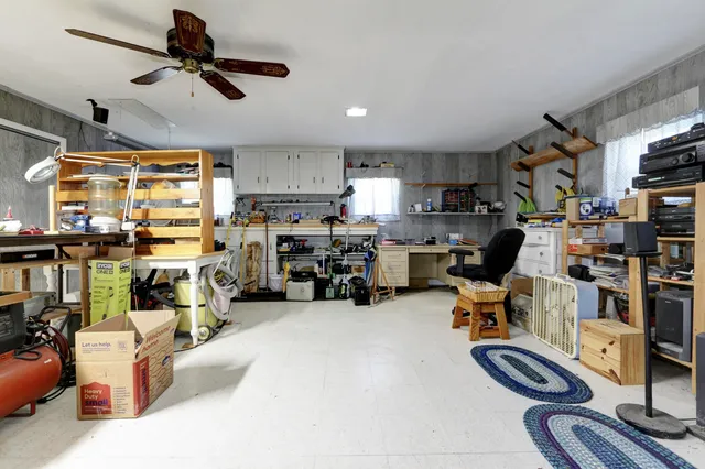 a room with storage and utility