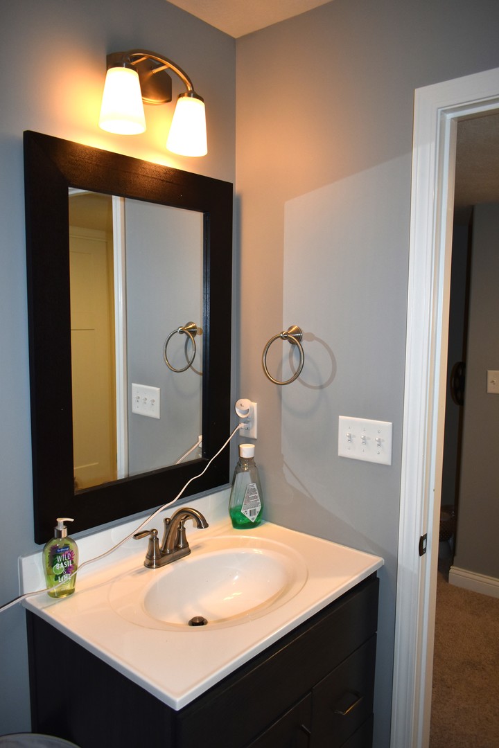 13 Wolf Run Road El Paso, IL 61738 - Photo 46 of 57 a bathroom with a sink vanity and a mirror
