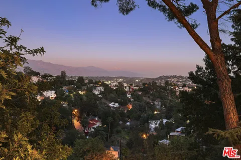 a view of city and mountain