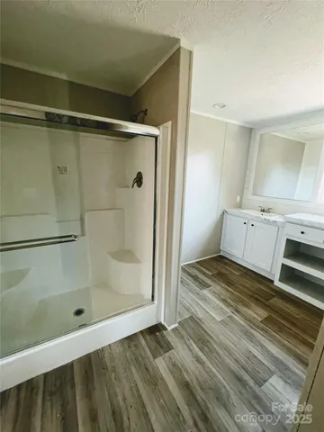 a view of empty room with windows