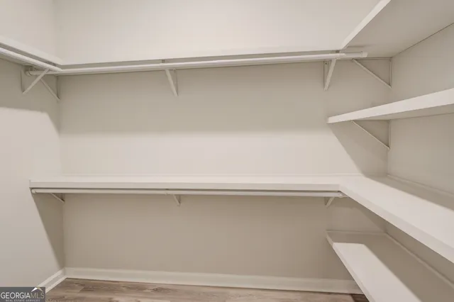 a close view of closet