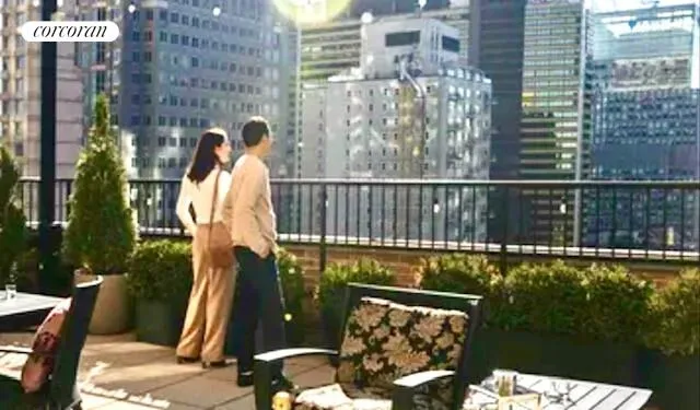 a view of a balcony with a garden