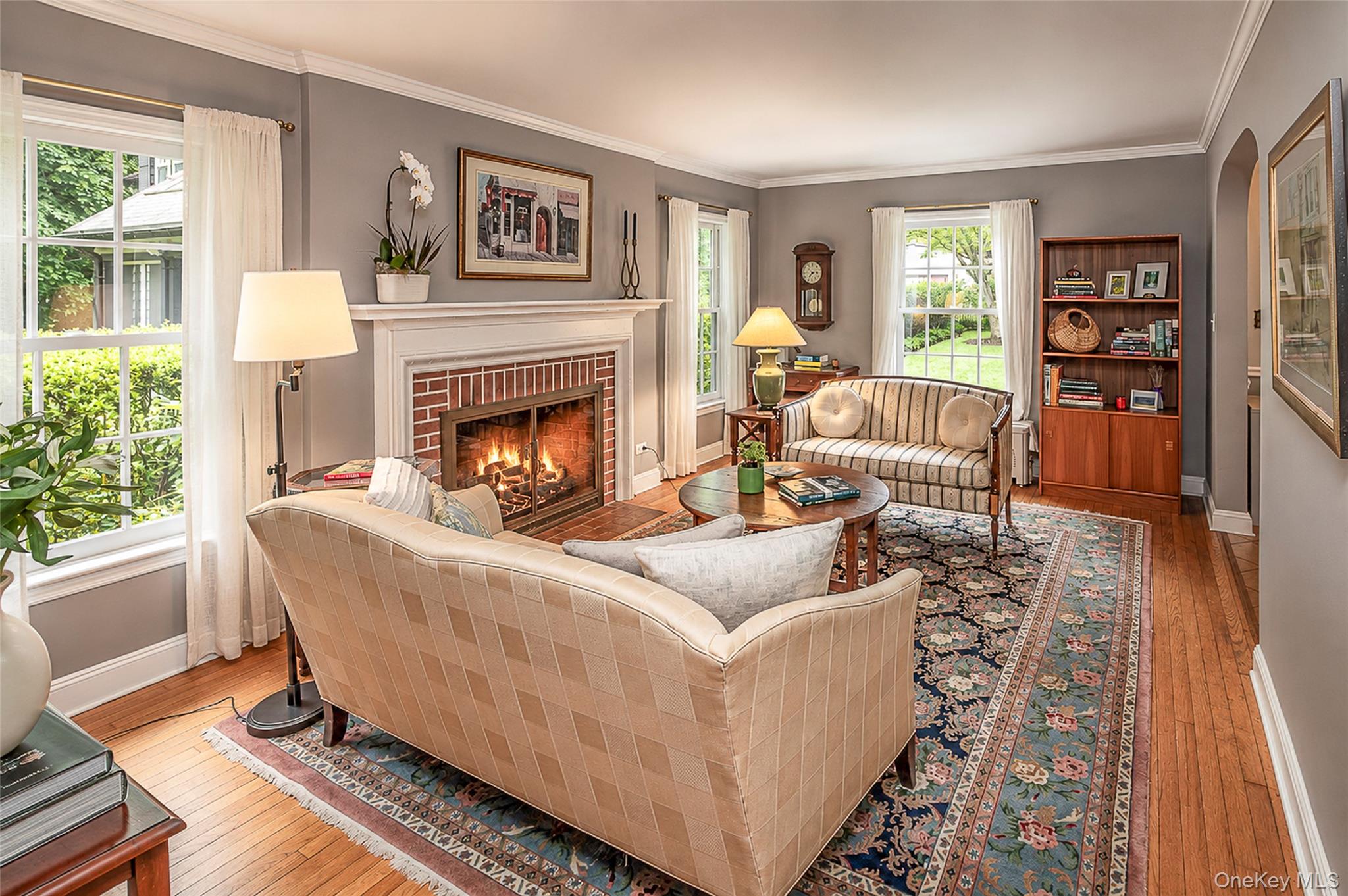 147 Ridgeway Street Mount Vernon, NY 10552 - Photo 2 of 24 Enjoy your corner Living Room with wood burning fireplace
