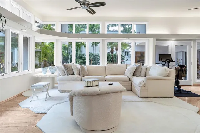 a outdoor living space with furniture