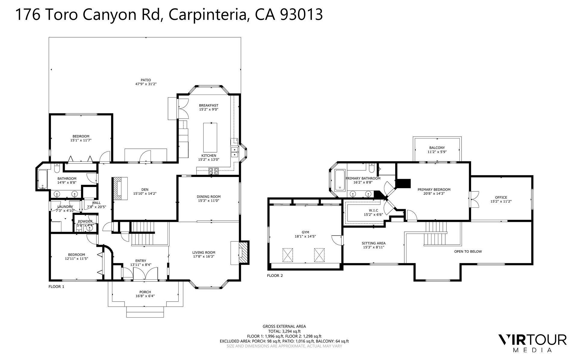 176 Toro Canyon Road Carpinteria, CA 93013 - Photo 40 of 40 Floor Plan