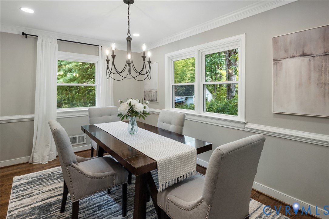 5804 Riverside Drive Richmond, VA 23225 - Photo 6 of 33 Dining space featuring dark wood-style flooring, p