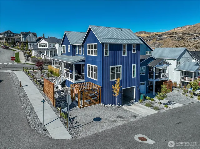 a view of a lake with a mountain