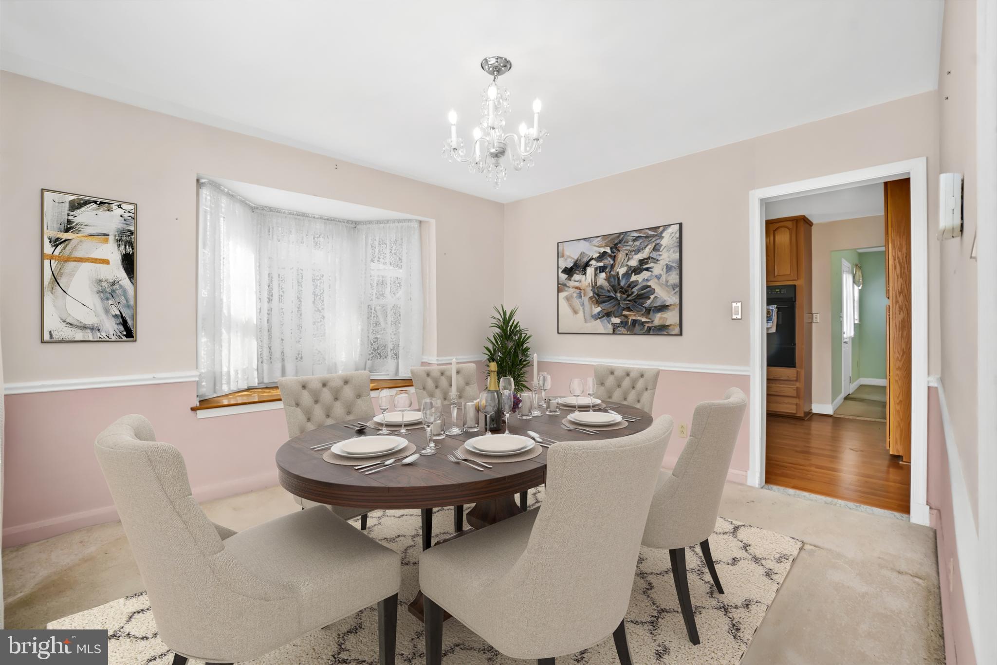 1906 Reuter Road Lutherville-Timonium, MD 21093 - Photo 4 of 45 Virtually Staged Dining Room