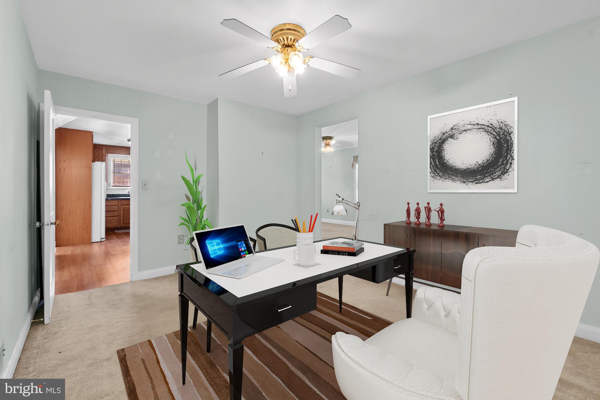 1906 Reuter Road Lutherville-Timonium, MD 21093 - Photo 5 of 45 Virtually Staged Office/Bonus Room on Main Level