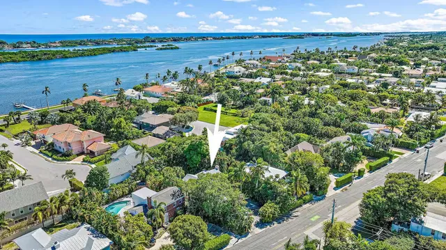 a view of a lake with a outdoor space