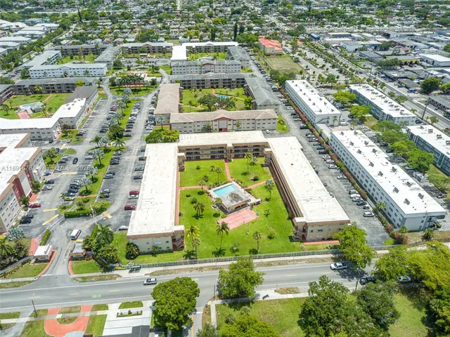an aerial view of a city