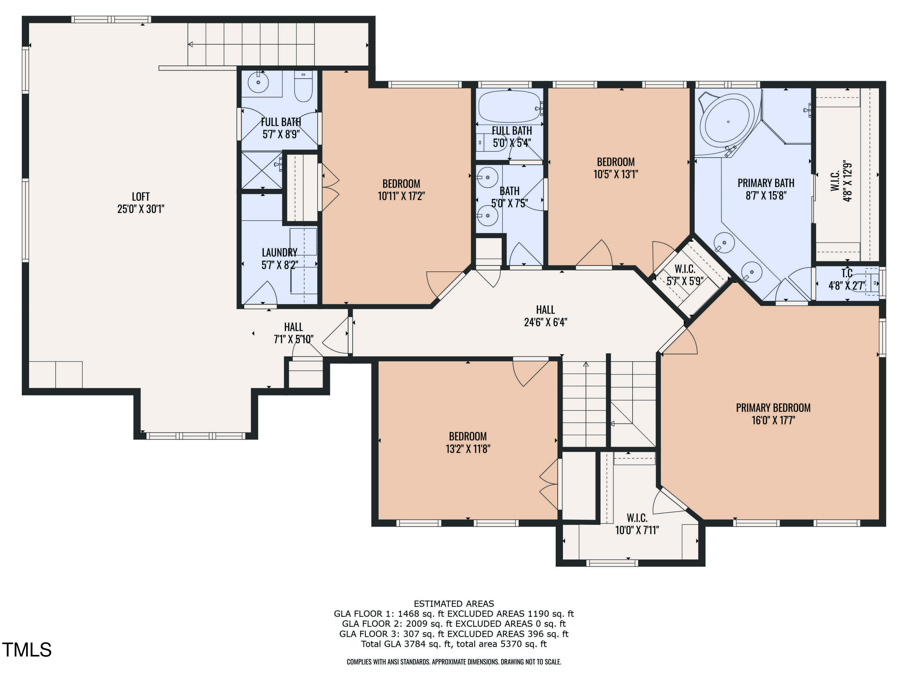 12504 Ribbongrass Court Raleigh, NC 27614 - Photo 50 of 51 Second Floorplan
