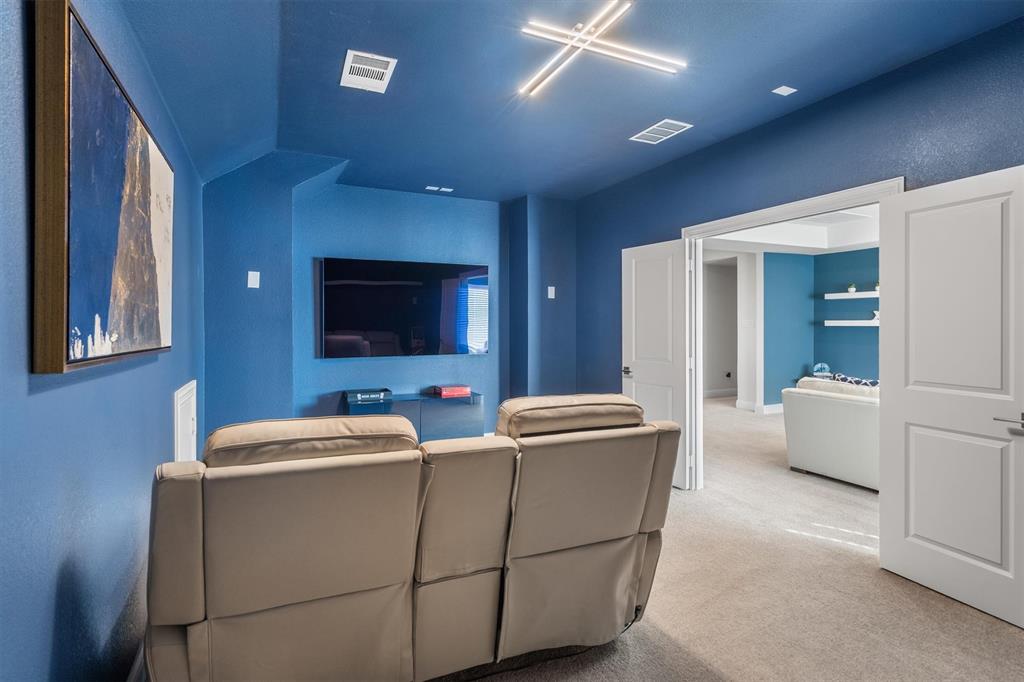 1308 Redbrick Lane Northlake, TX 76247 - Photo 27 of 40 a living room with furniture and a flat screen tv