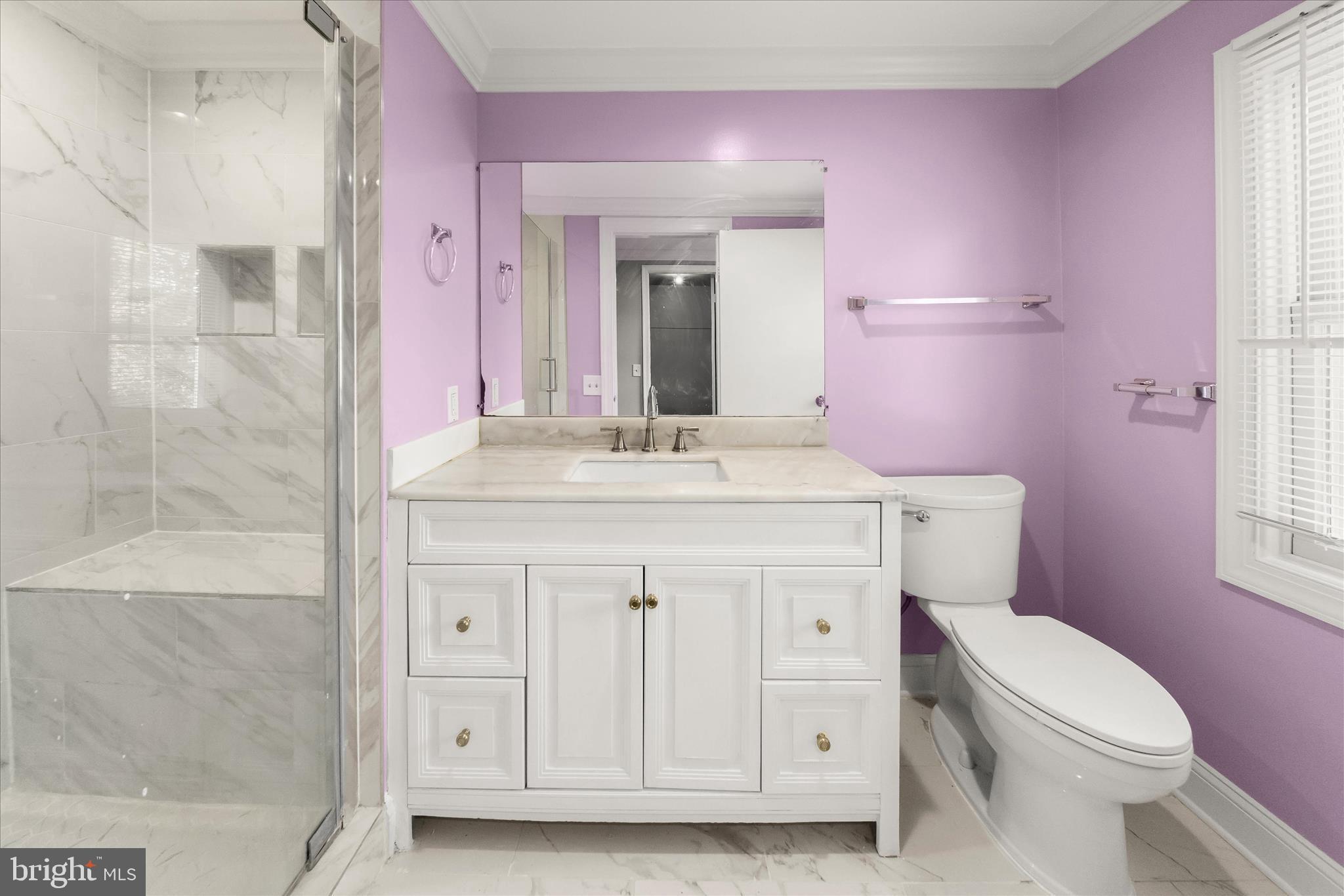 10712 Gainsborough Road Potomac, MD 20854 - Photo 28 of 53 a bathroom with a sink vanity toilet and shower
