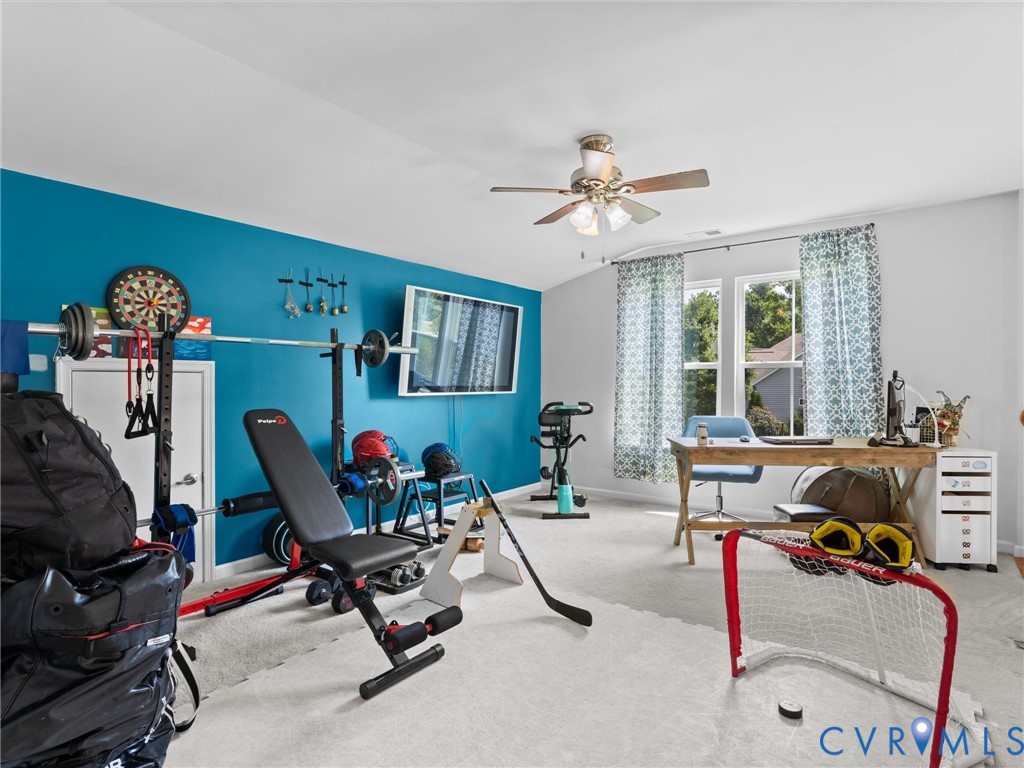 7434 South Franklins Way Quinton, VA 23141 - Photo 20 of 31 Bright room with a ceiling fan light fixture, two