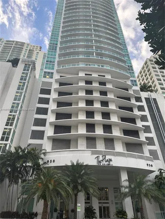 a front view of a multi story building
