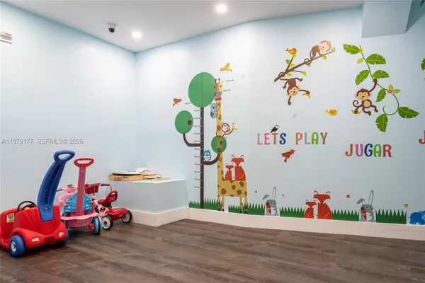 a play room with toys