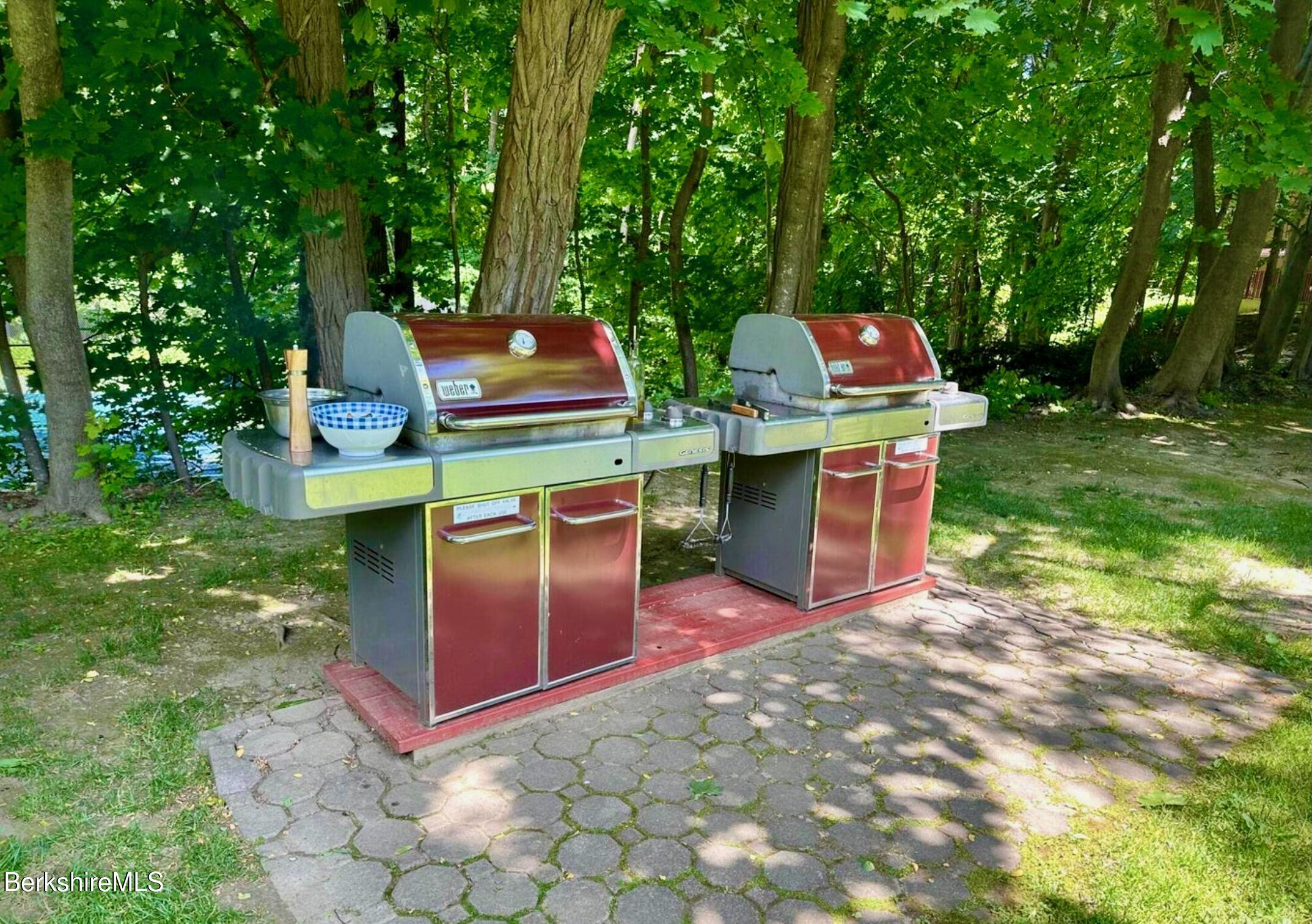 260 Pittsfield Road, Unit B5 Lenox, MA 01240 - Photo 12 of 13 a backyard of a house with yard barbeque oven and green space