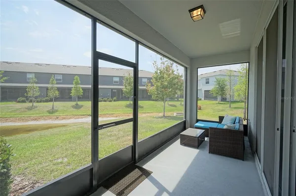 a view of backyard of house