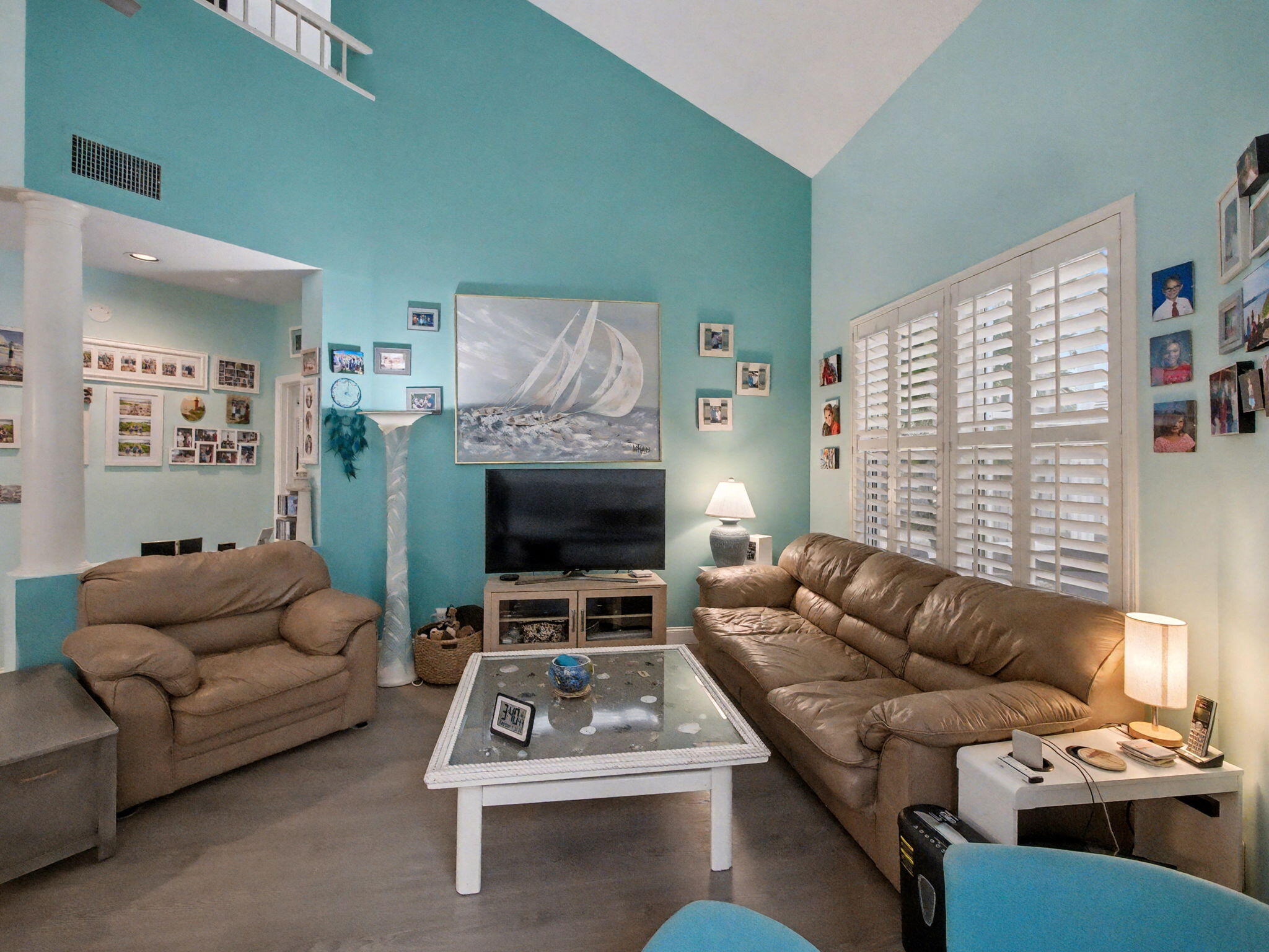 3012 Mainsail Circle Jupiter, FL 33477 - Photo 15 of 33 a living room with furniture and a fireplace