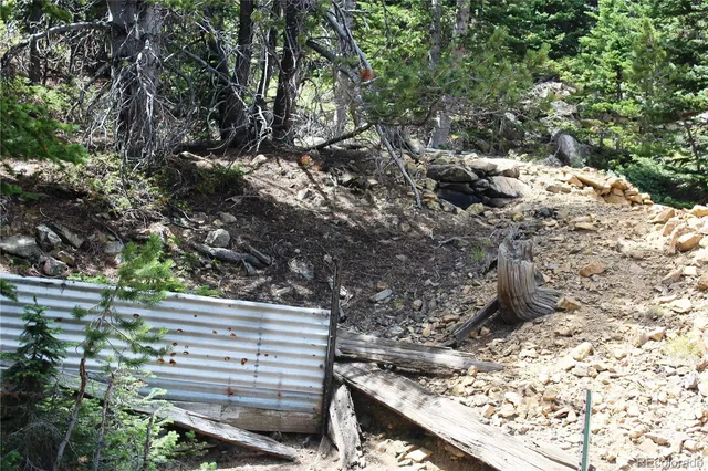 a view of a yard covered with snow
