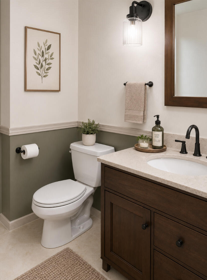 118 Minter Drive Griffith, IN 46319 - Photo 12 of 22 a bathroom with a toilet sink and mirror