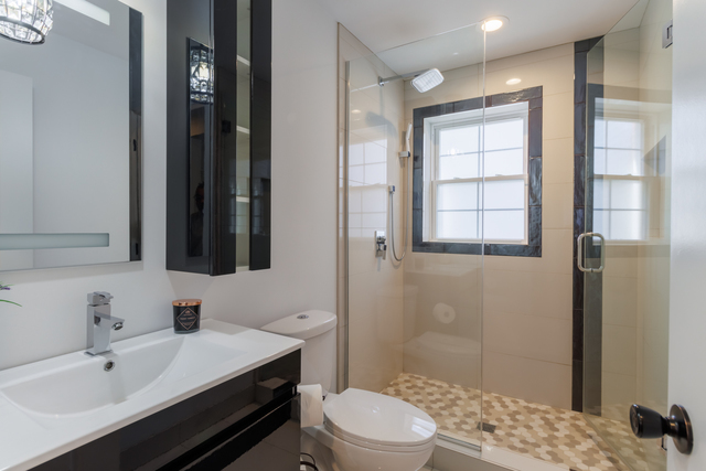 1746 West 104th Place Chicago, IL 60643 - Photo 23 of 58 a bathroom with a sink a toilet and shower