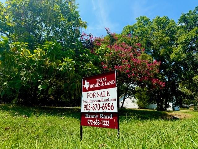 104 South Lamar Street Tioga, TX 76271 - Photo 8 of 10 a sign that is sitting in front of flowers