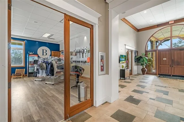 a view of a entryway door