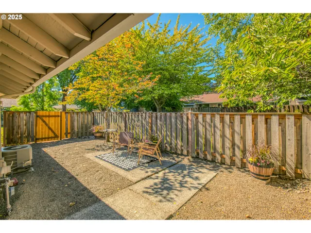 a view of outdoor space with seating area