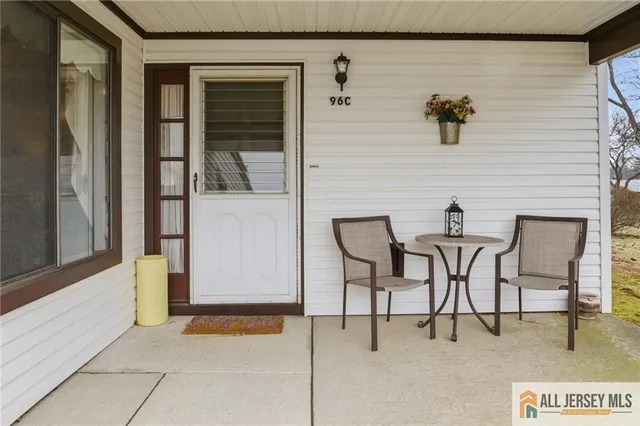 a view of an outdoor space with seating area