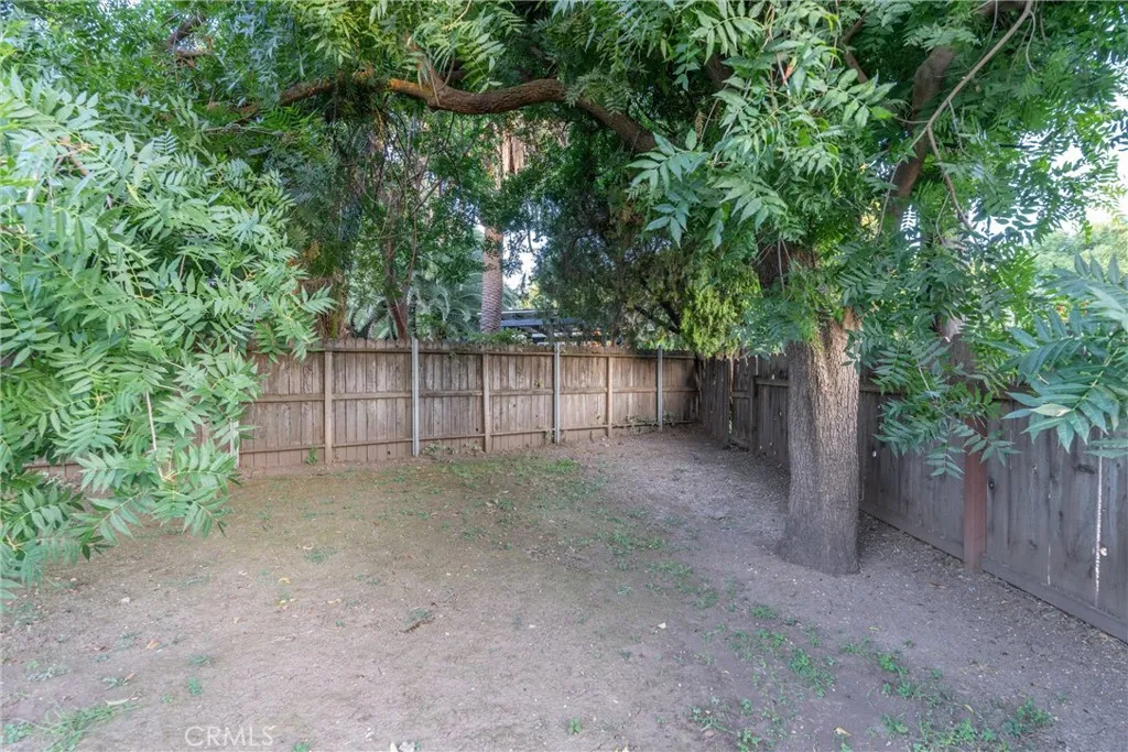 559 East Chico, CA 95928 - Photo 28 of 32 a view of a backyard with large trees and wooden fence