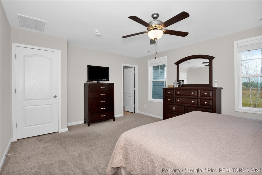 181 Chatfield Dr. Raeford, NC 28376 - Photo 17 of 36 a bedroom with a bed and a tv on dresser