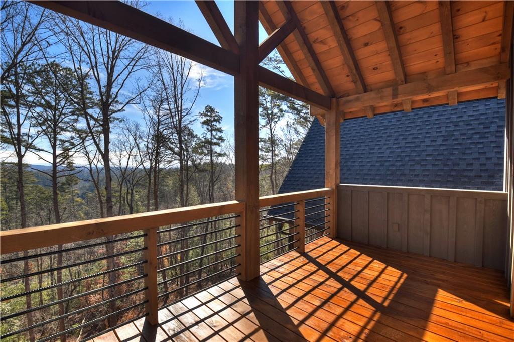 142 Red Oak Trail Ellijay, GA 30540 - Photo 36 of 63 a view of balcony with wooden floor