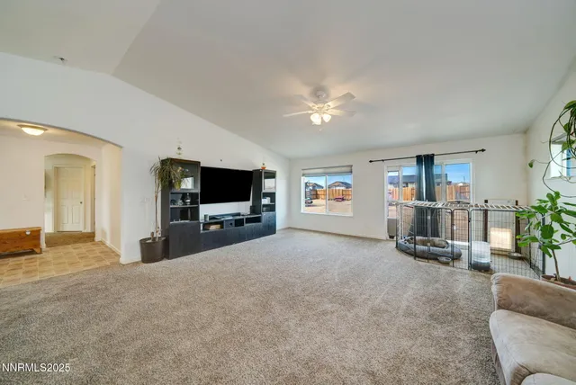 a room with a bed and bathroom