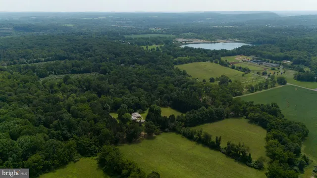 a small pool with a yard