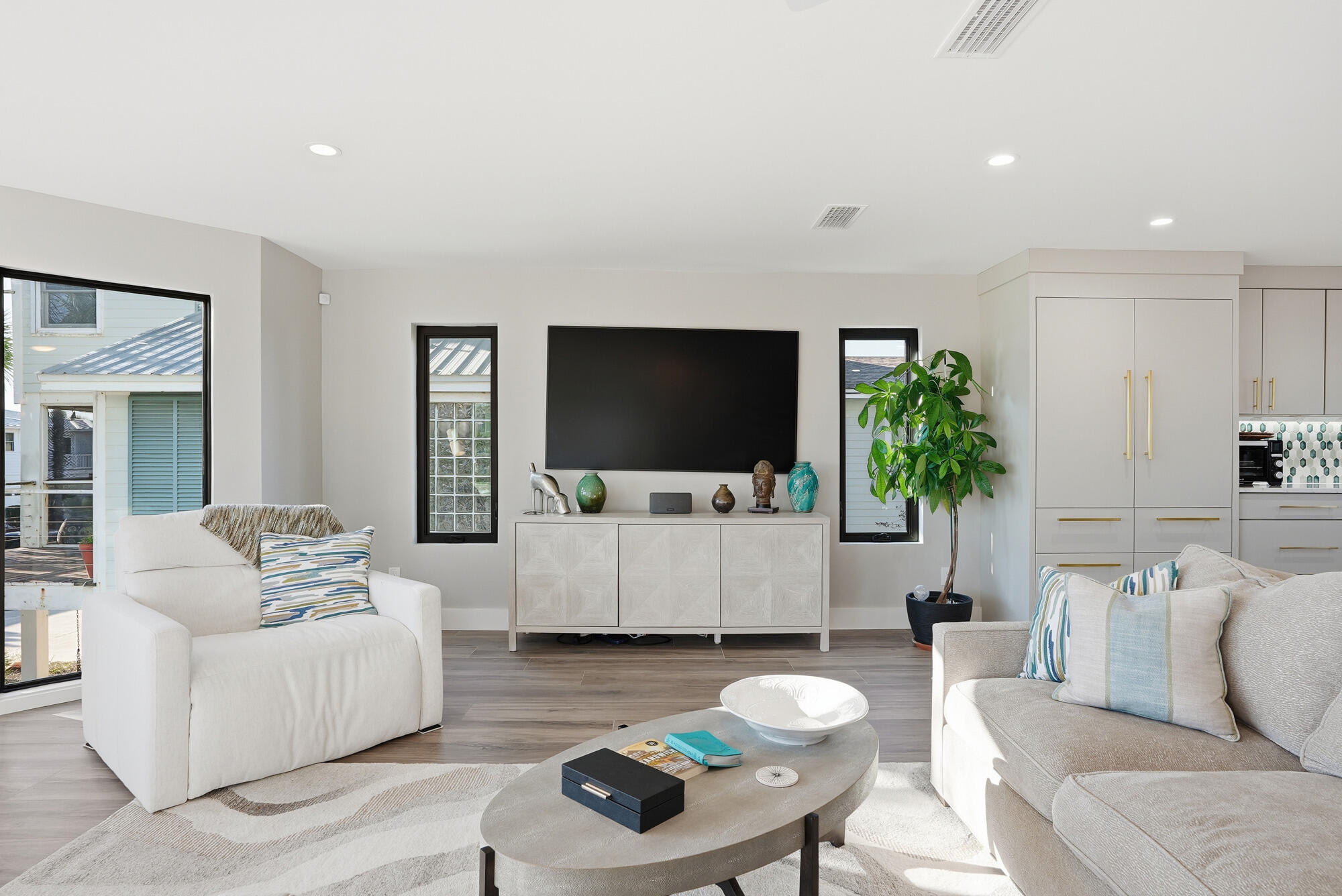 327 Sand Cliffs Drive Inlet Beach, FL 32461 - Photo 32 of 70 a living room with furniture and a flat screen tv