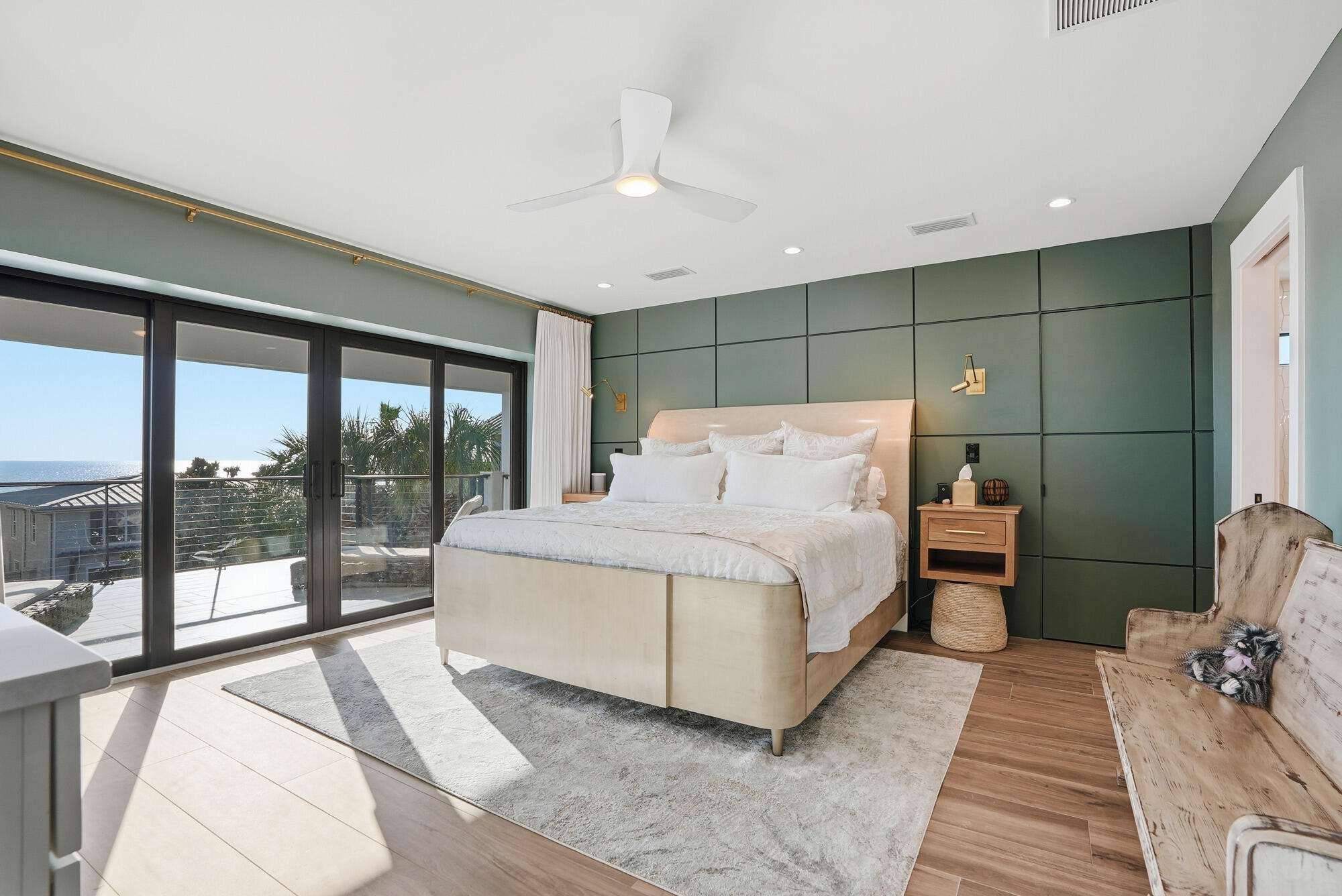 327 Sand Cliffs Drive Inlet Beach, FL 32461 - Photo 43 of 70 a bedroom with a large bed and a large window