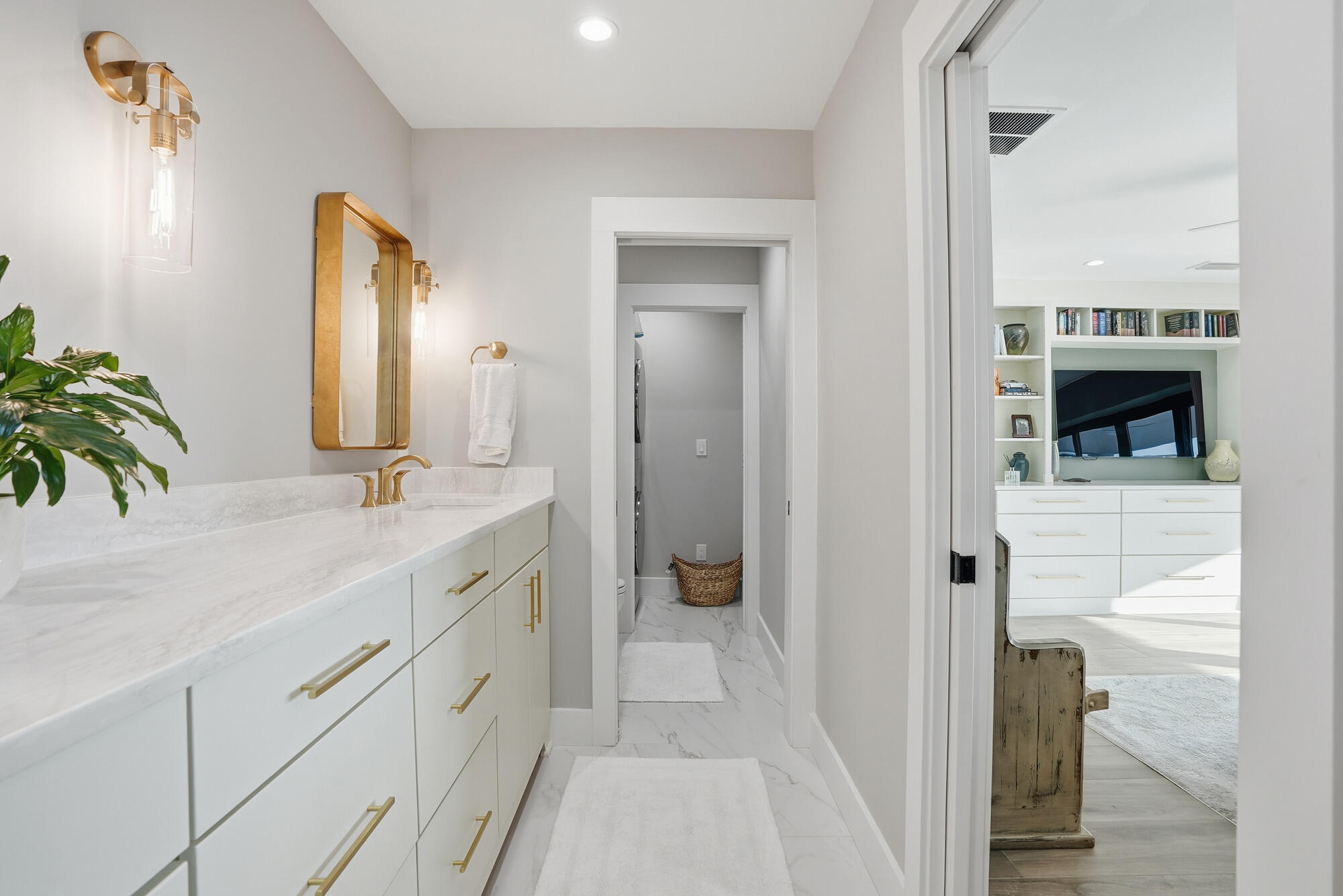 327 Sand Cliffs Drive Inlet Beach, FL 32461 - Photo 51 of 70 a spacious bathroom with a sink and a mirror