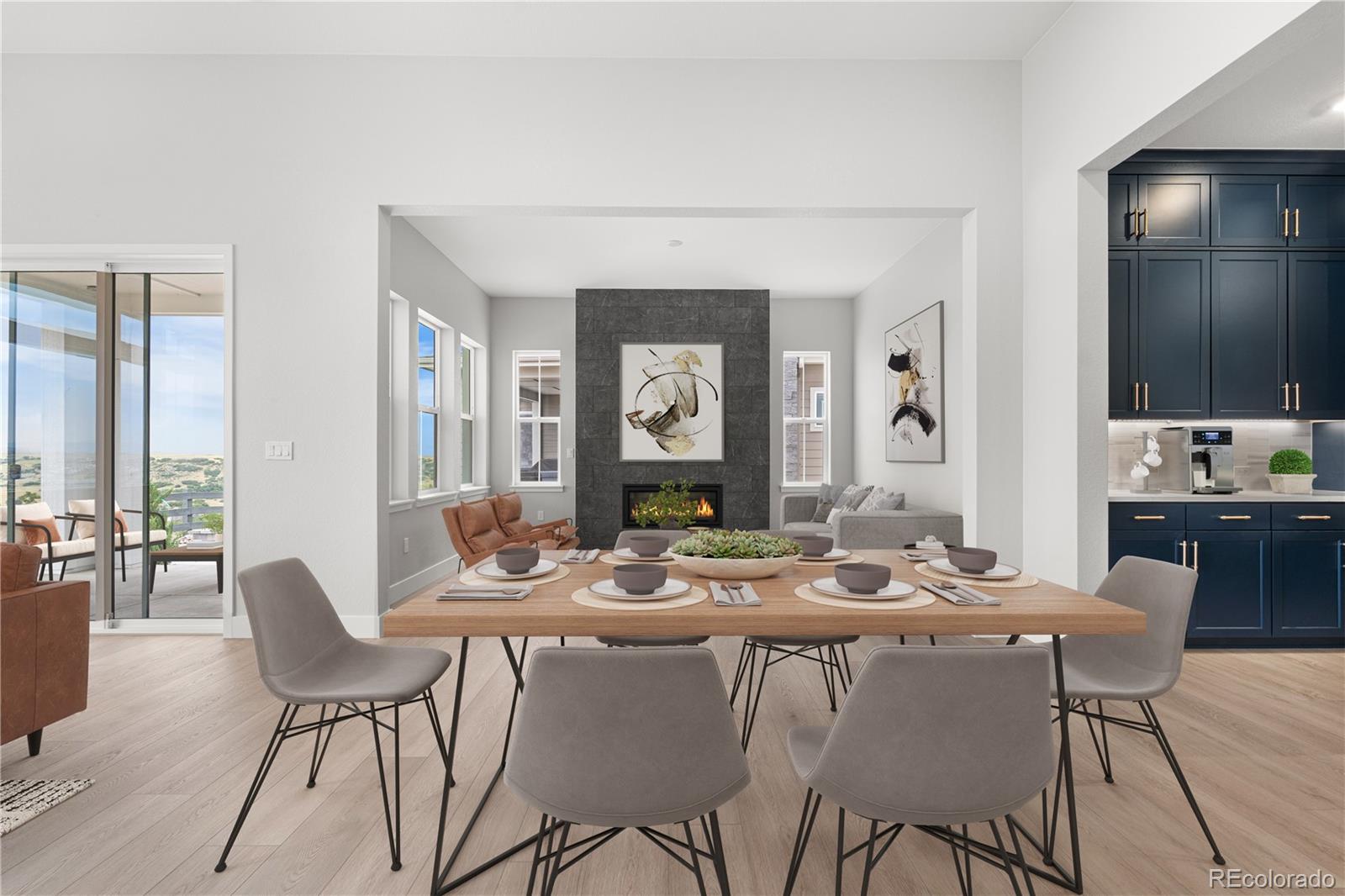 7317 Timberstone Street Castle Pines, CO 80108 - Photo 12 of 49 a dining room with furniture and window