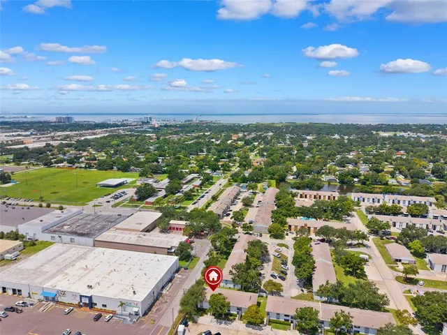 an aerial view of residential building with outdoor space
